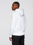 Men's classic printed kangaroo sweatshirt - white V1 OM-SSPS-0150