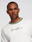 Unbuttoned men's sweatshirt with stand-up collar and hood - black V1 OM-SSZP-0216
