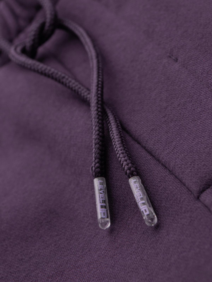 Unisex teplákové šortky so šnúrkou v páse - fialové V13 OU-SRBC-0101