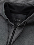 Men's softly structured hooded sweatshirt - black V1 OM-SSZP-0191