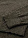 Vyriškas BASIC klasikinis džemperis iš viskozės su apvalia iškirpte - alyvuogių melanžas V17 OM-SWBS-0106