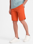 Pantaloni scurți de trening cu picior rotunjit pentru bărbați - portocaliu V5 OM-SRSK-0105