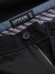 Men's classic chino pants with fine texture - black V5 OM-PACP-0188