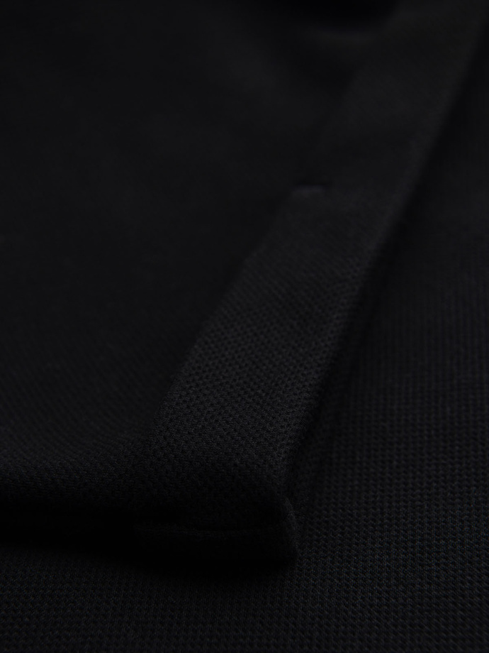 Men's knit shorts with rolled up legs - black V2 OM-SRCS-0170