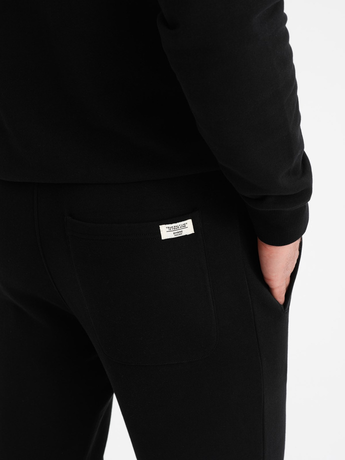 Set trening bărbătesc top kangaroo + pantaloni - negru V5 Z80