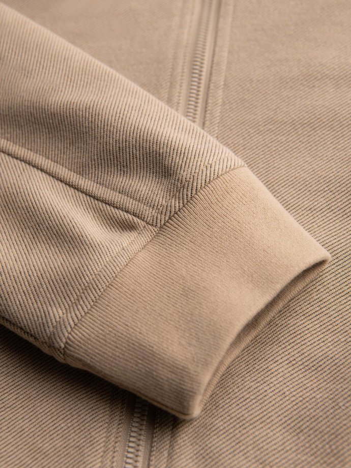 Jachetă bomber cu mâneci raglan pentru bărbați - bej cald V2 OM-JANP-0159