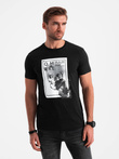 Men's cotton skull shirt - black V1 OM-TSPT-0200