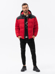 Men's winter jacket - red C458