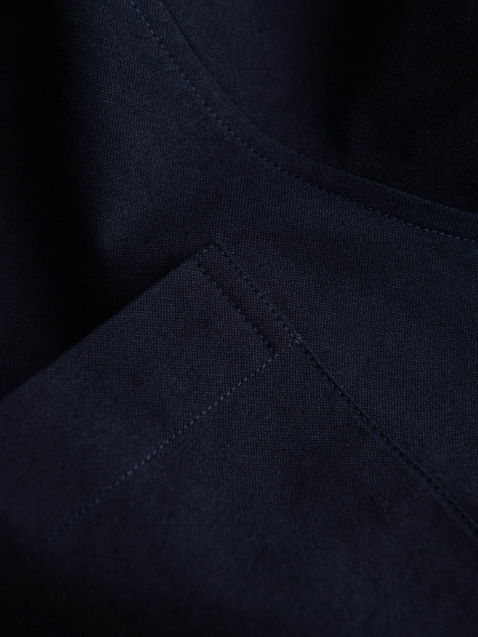 Vyriški medvilniniai oksfordo marškiniai su kišenėmis REGULAR - tamsiai mėlyni V5 OM-SHOS-0108