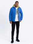 Pánská prošívaná sportovní bunda - modrá V4 OM-JALP-0118