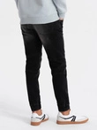 Pantaloni JOGGER marmorat pentru bărbați, cu fricțiune - negru V2 OM-PADJ-0153
