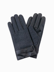 Men's elegant wool blend gloves - graphite melange V2 OM-ACGL-0111