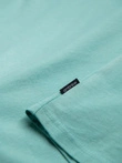 Men's BASIC classic cotton T-shirt with a v-neck - turquoise V15 OM-TSBS-0145