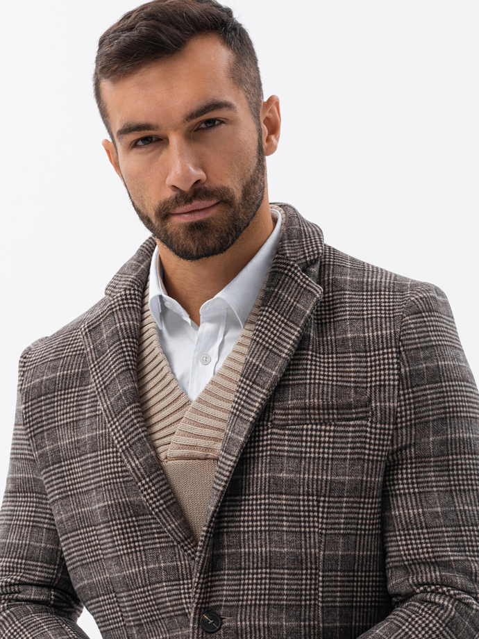 Men's coat- brown C499