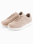 Pantofi bărbați monocromi stil streetwear - nisip V1 OM-FOTL-0183