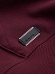 BASIC medvilninis vyriškas džemperis su gobtuvu - bordo spalvos V3 OM-SSBN-0161