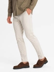 Vyriškos REGULAR FIT uniforminės chino kelnės - smėlio spalvos V2 OM-PACP-0183