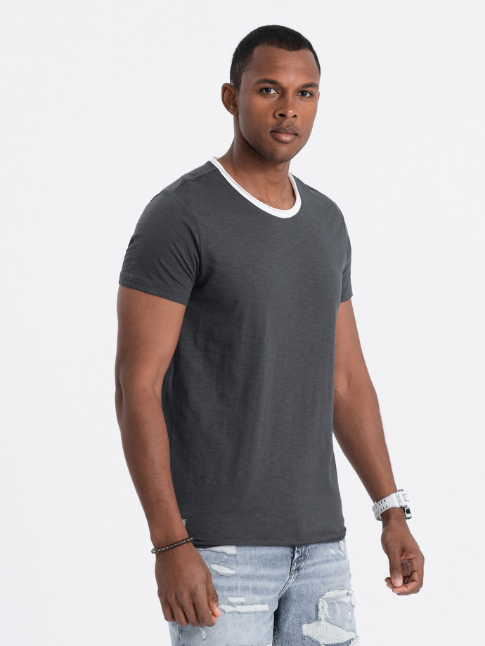 Men's plain t-shirt - dark grey S1385