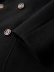 Men's double-breasted coat with decorative buttons - black V2 OM-COWC-0137