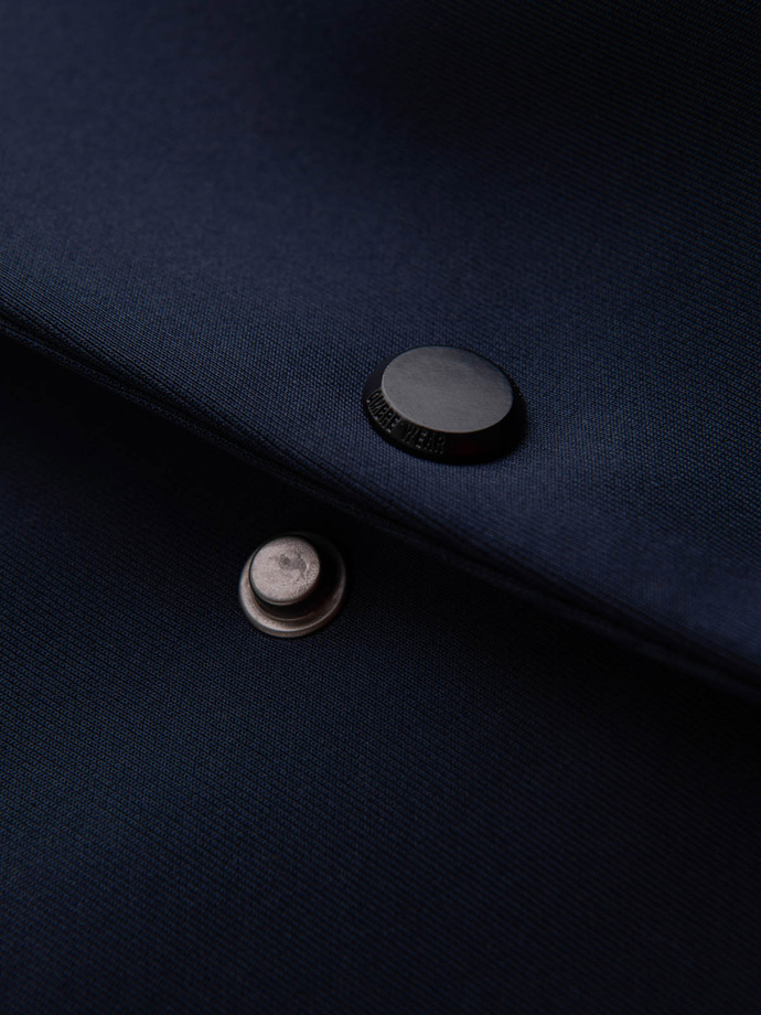 Jachetă pentru bărbați cu căptușeală detașabilă și glugă - albastru marin V2 OM-BLZB-0126