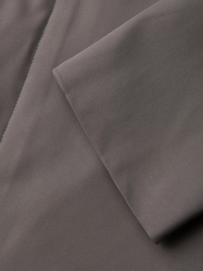 Minimalistinis vyriškas paltas su nuimama liemene - pelenų spalvos V6 OM-COLC-0139