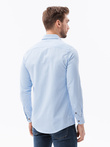 Men's shirt with long sleeves - light blue K616