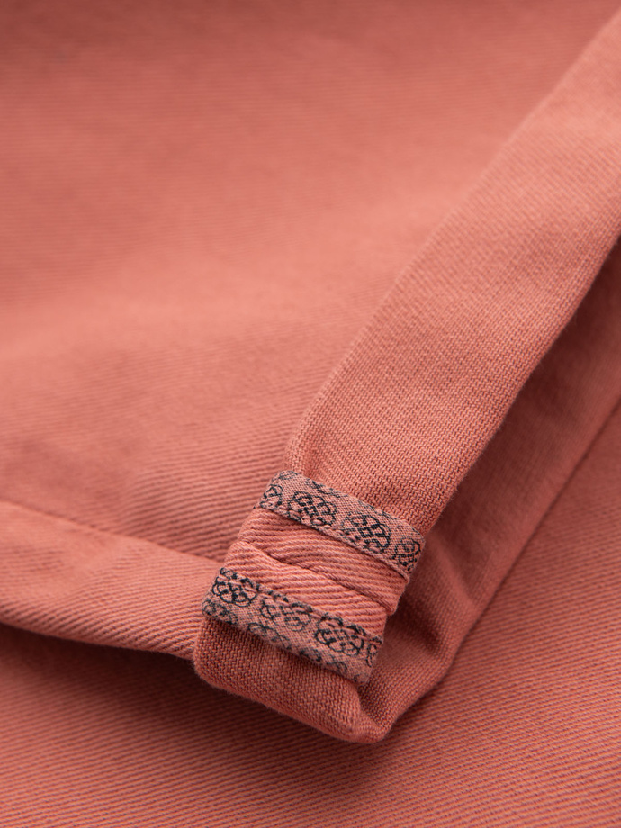 Pantaloni scurți casual pentru bărbați SLIM FIT jacquard knit - albastru marin V1 OM-SRCS-0168