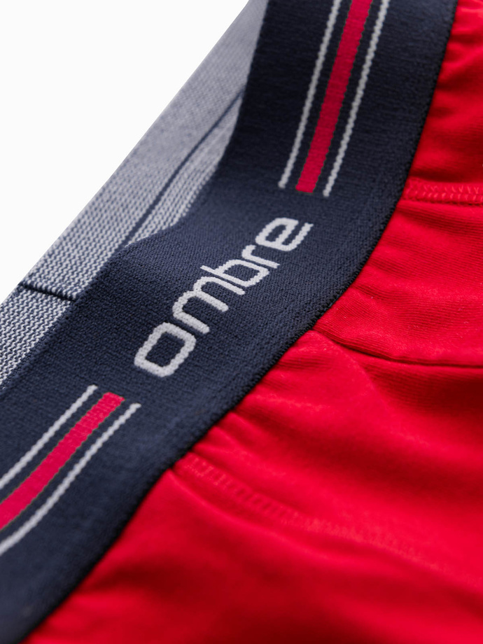 Boxeri clasici pentru bărbați cu bandă elastică în dungi - pachet de 3 mixuri OM-UNBO-0109