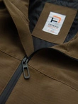Men's lightweight storm jacket with hood - brown V2 OM-JANP-0191