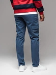 Pánske nohavice STRAIGHT LEG cargo s vreckami na zips - tmavomodré V1 OM-PACG-0204