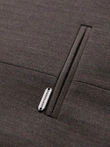 Elegantná pánska vesta SLIM FIT v rybej kosti - grafitová V2 OM-BLZV-0143