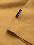 Tricou clasic din bumbac pentru bărbați BASIC cu decolteu tip echipaj - muștar V8 OM-TSBS-0145