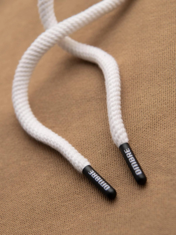 Hanorac cu glugă BASIC kangaroo pentru bărbați - maro V2 B1674