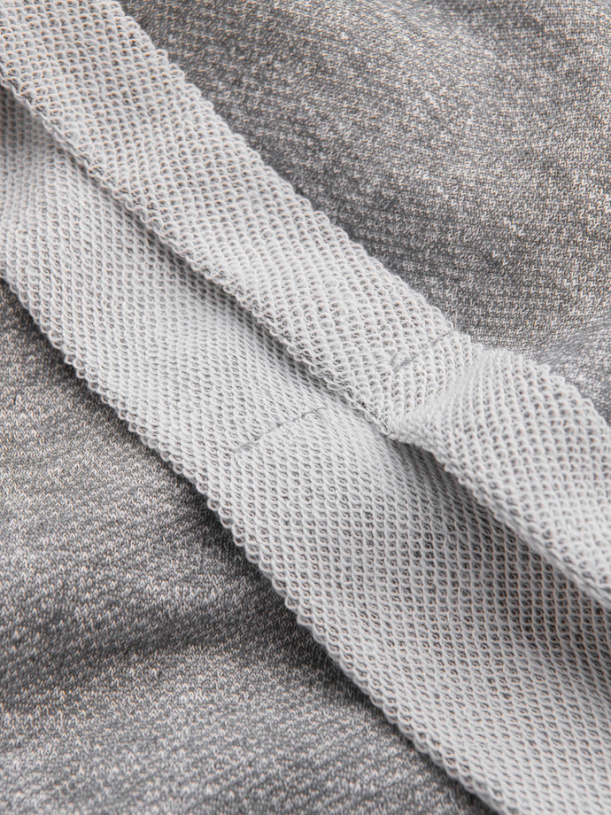 Vyriški LOOSE FIT šortai iš melanžinio audinio - pilki V6 OM-SRSK-0116