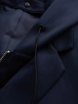 Men's blazer with detachable underlining and hood - navy blue V2 OM-BLZB-0126
