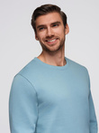 BASIC men's sweatshirt with round neckline - blue V7 OM-SSBN-0175