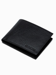 Men's leather wallet - black A609