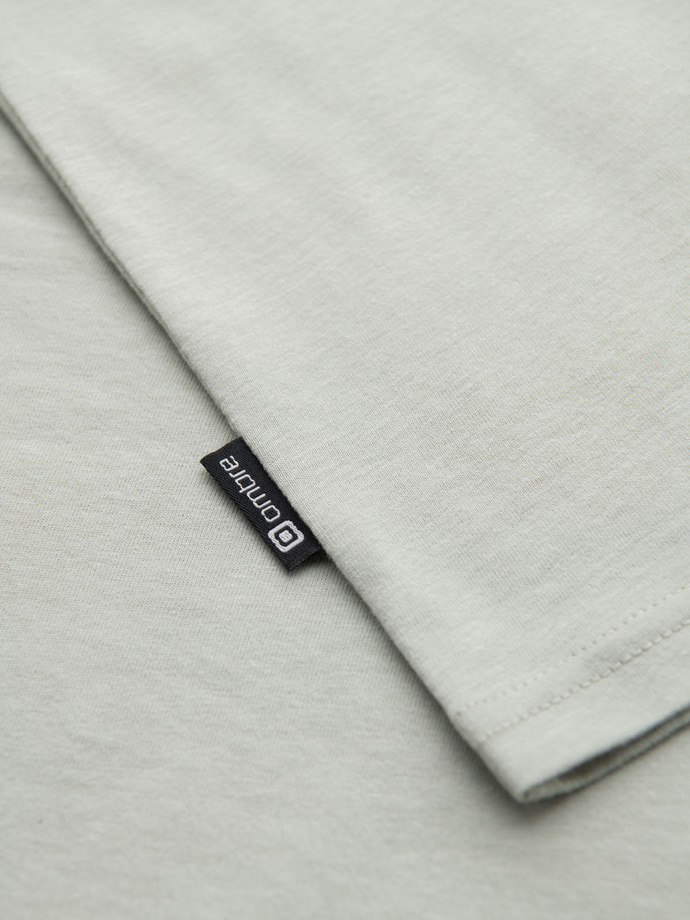 Pánske tričko na voľný čas s vreckom - svetlo sivé V2 OM-TSCT-0109