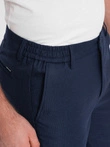 Pantaloni chino clasici pentru bărbați SLIM FIT - albastru marin V1 OM-PACP-0182