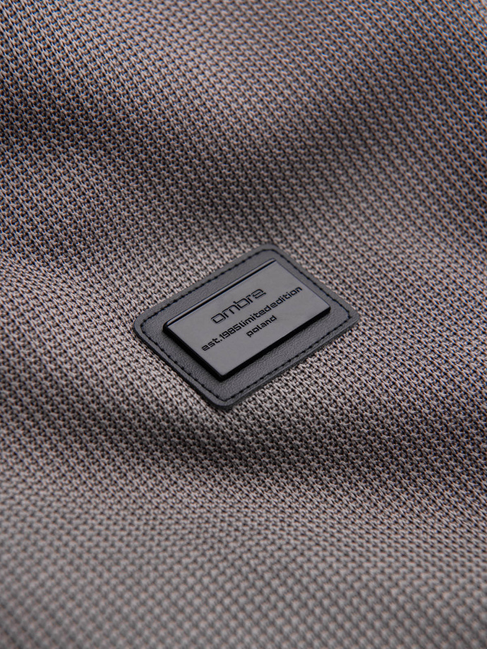 Jachetă pentru bărbați cu guler înalt și interior din fleece - Ash V2 OM-JANP-0154