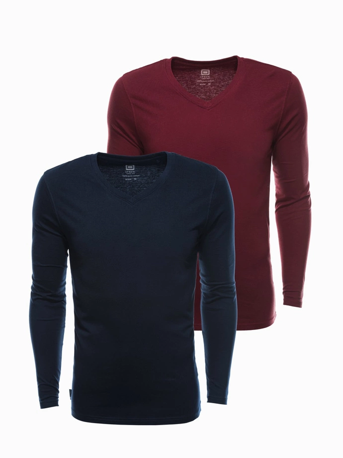 Pánsky set s dlhým rukávom V-NECK - mix 2-pack V7 Z41