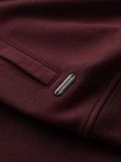 Vyriškas medvilninis džemperis bomber - bordo spalvos V13 OM-SSZP-0215