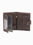 Men's leather wallet - brown A091