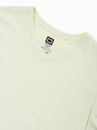 BASIC classic men's tee-shirt with serape neckline - lime green V24 S1369