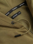 Pánská bavlněná elastická mikina BASIC - olivová V2 OM-SSBZ-0160