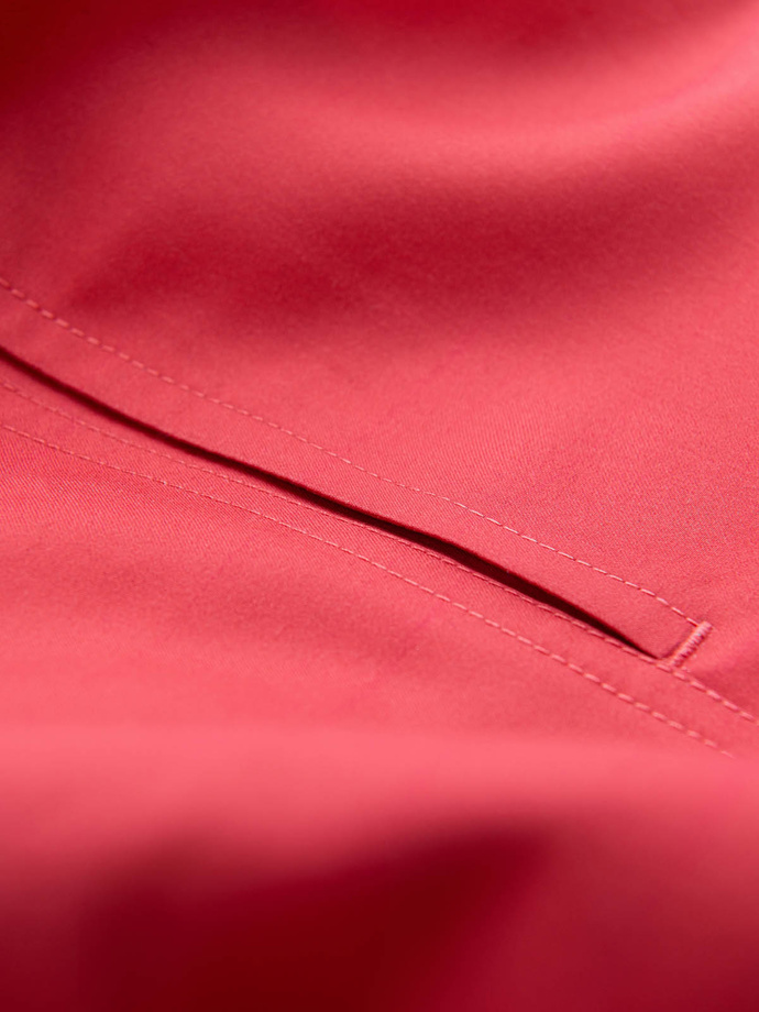 Men's two-tone ribbed swim shorts - coral V4 OM-SRBS-0141