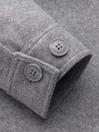 Men's lightweight fleece jacket with viscose - gray V2 OM-JANP-0199