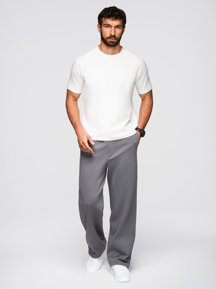 Tricou COMFORT FIT pentru bărbați cu mâneci raglan - off-white V1 OM-TSCT-0240