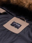 Men's winter parka jacket - light brown V6 OM-JALJ-0132