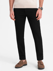 Men's smart chino pants SLIM FIT - black V4 OM-PACP-0191